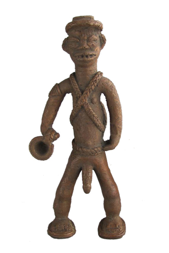 Liberia Bwaiwehn brass figure Figure 012001 Bwaiwehn brass caster brass casting We (Kran) people
/ Liberia; male figure with horn;
collected 1936 by Etta Becker-Donner