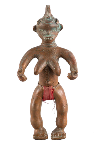 Liberia Bwaiwehn brass figure Figure 008017 Bwaiwehn brass caster brass casting We (Kran) people
/ Liberia; male figure with riflle