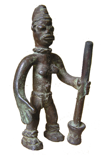 Liberia Bwaiwehn brass figure Figure 008032 Bwaiwehn brass caster brass casting We (Kran) people
/ Liberia