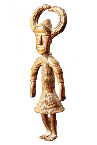 Liberia John Leh brass figure Figure 023004; Nimba / Liberia; bronze copper alloy