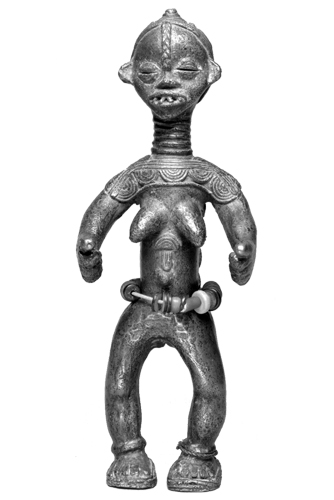 Liberia Bwaiwehn brass figure Figure 013011 Bwaiwehn brass caster brass casting We (Kran) people
/ Liberia; female figure