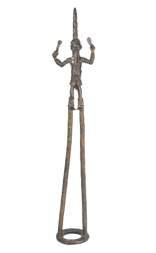 Liberia Ldamie brass figure Figure 008046 Ldamie brass caster brass casting Dan
Gio people / Liberia; man on stilts