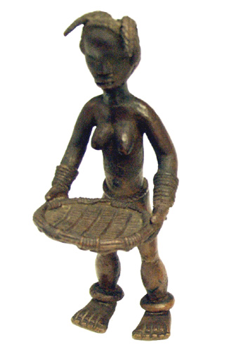 Liberia Ldamie brass figure Figure 005001; Ldamie brass caster brass casting Dan Gio people / Liberia