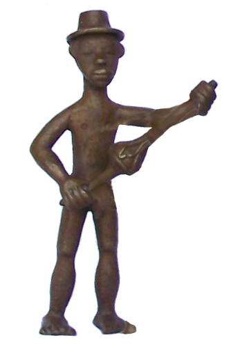 Figure 013008 Ldamie brass caster brass casting Dan Gio people 
				/ Liberia; man holding unknown object