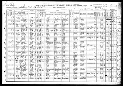 1910 U. S. Census - Suffield Township, Portage County, Ohio - James Smith Fry Family