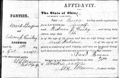 Burgner Guiley Marriage Certificate